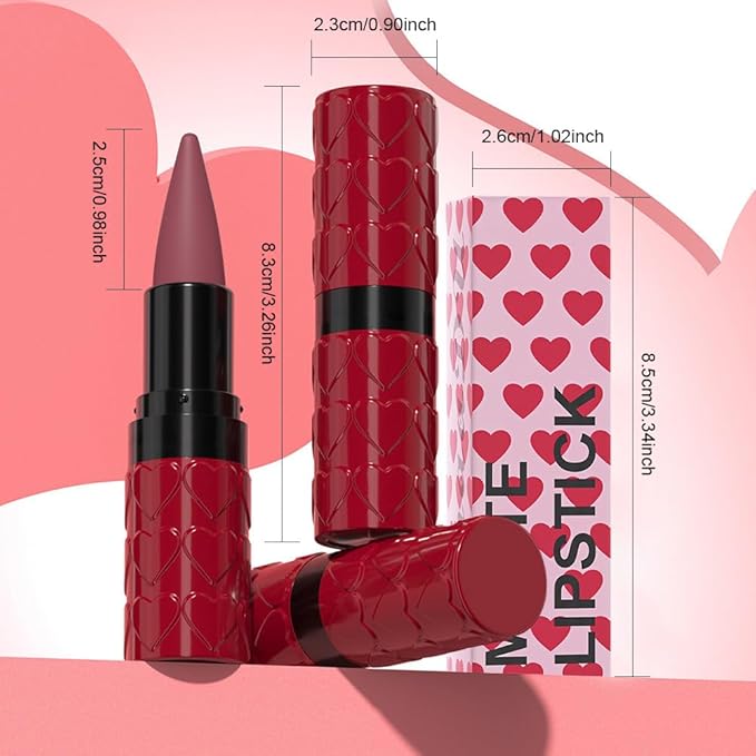 Mauve Purple Gradient Matte Lipstick Crayon Lip Liner pencil,Crayon Form and Cone Tip 2-in-1 Lip Liner and Lipstick Lip Combo Set Achieve Flawless Contour Gradual Ombre Effect lip Pencil for Old Women