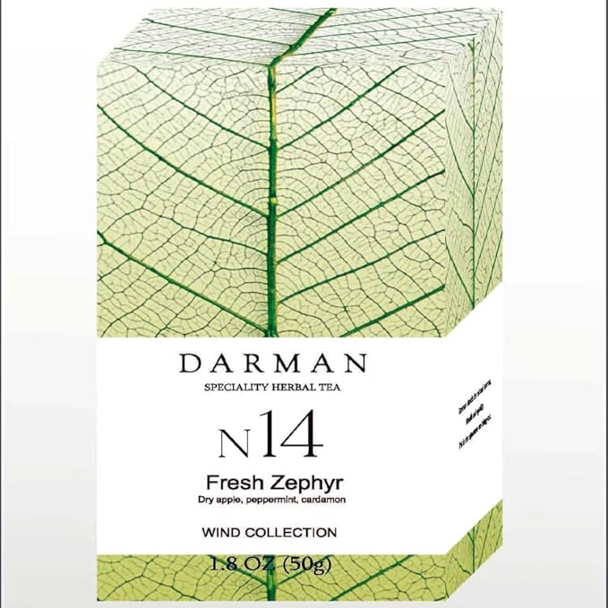 Armenian Herbal Tea N14 “Fresh Zephyr” – 1.75 oz | Handpicked Mountain Herbs with Apple, Peppermint & Cardamom | Premium Gift Box Blend for Relaxation and Wellness