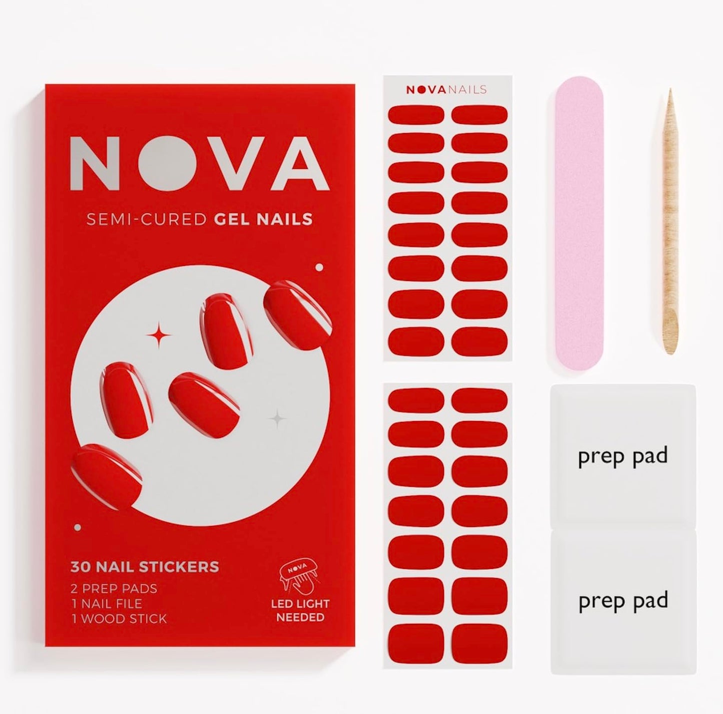 Nova Nails Semi Cured Gel Nail Strips (Lover)