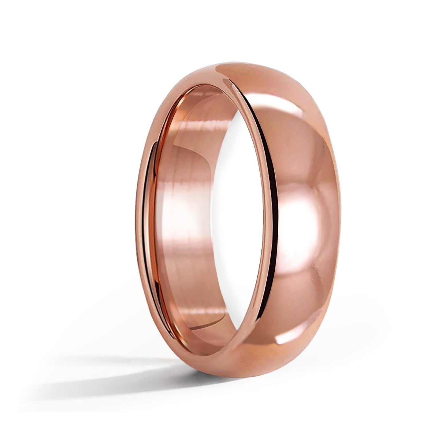 IVY & BAUBLE Pure Uncoated Solid Copper Ring for Men & Women — Lab-Tested, Raw Authentic Copper Band, Wellness Jewelry, Crafted in USA, 6mm, Size 6