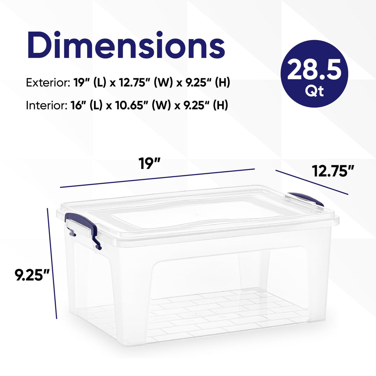 Storage Bins with Lids (4 Count)