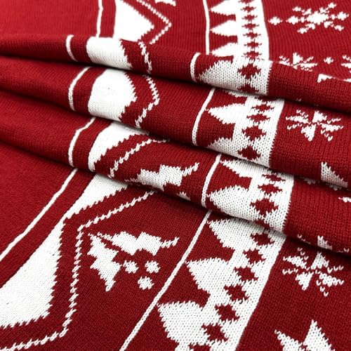 OurWarm 72 Inch Christmas Tree Skirt, Knit Tree Skirt for 7.5 ft Tree to 12ft Tree, Double Sided Large Knitted Tree Skirt Xmas Tree Skirts for Winter Indoor Holiday Party Christmas Tree Decorations