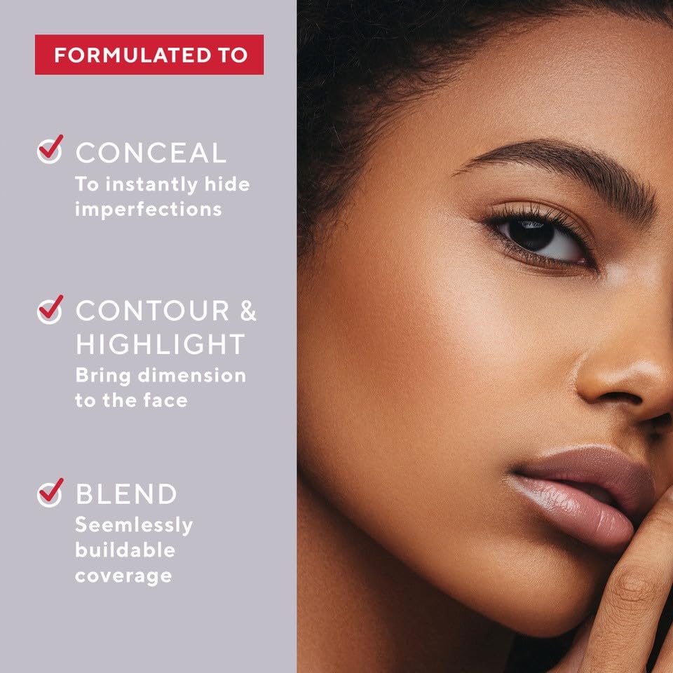 Mirabella Invincible For All Perfecting Under Eye Concealer Full Coverage - Hydrating Makeup Concealer for Dark Circles, Fine Lines & Wrinkles w/Hyaluronic Acid - Fair F70
