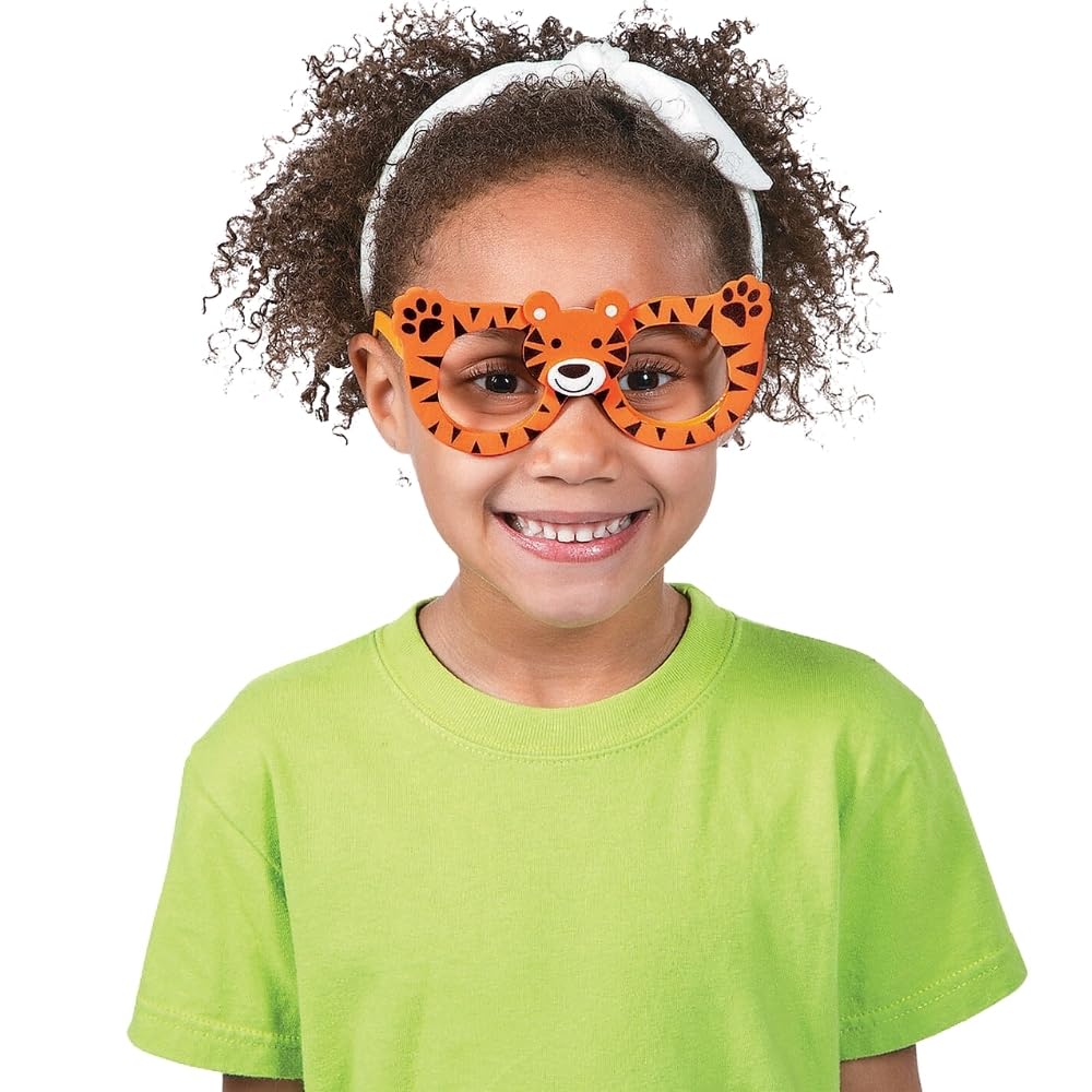 Fun Express - Zoo Animal Eyeglass Assortment - Child - Apparel Accessories - Eyewear - Novelty Glasses - 12 Pieces