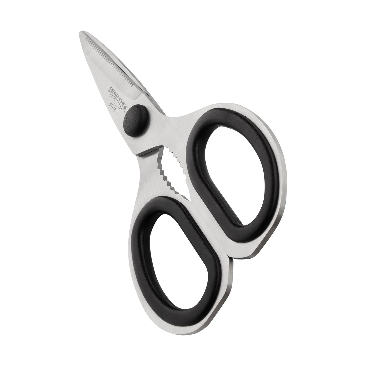 Ergo Chef All Purpose Kitchen Shears, Premium Heavy Duty Stainless-Steel Scissors, Ultra Sharp Multi-Function Poultry, Fish, Meat, Vegetables, Herbs, Plastic Packaging Come Apart Easy Cleaning