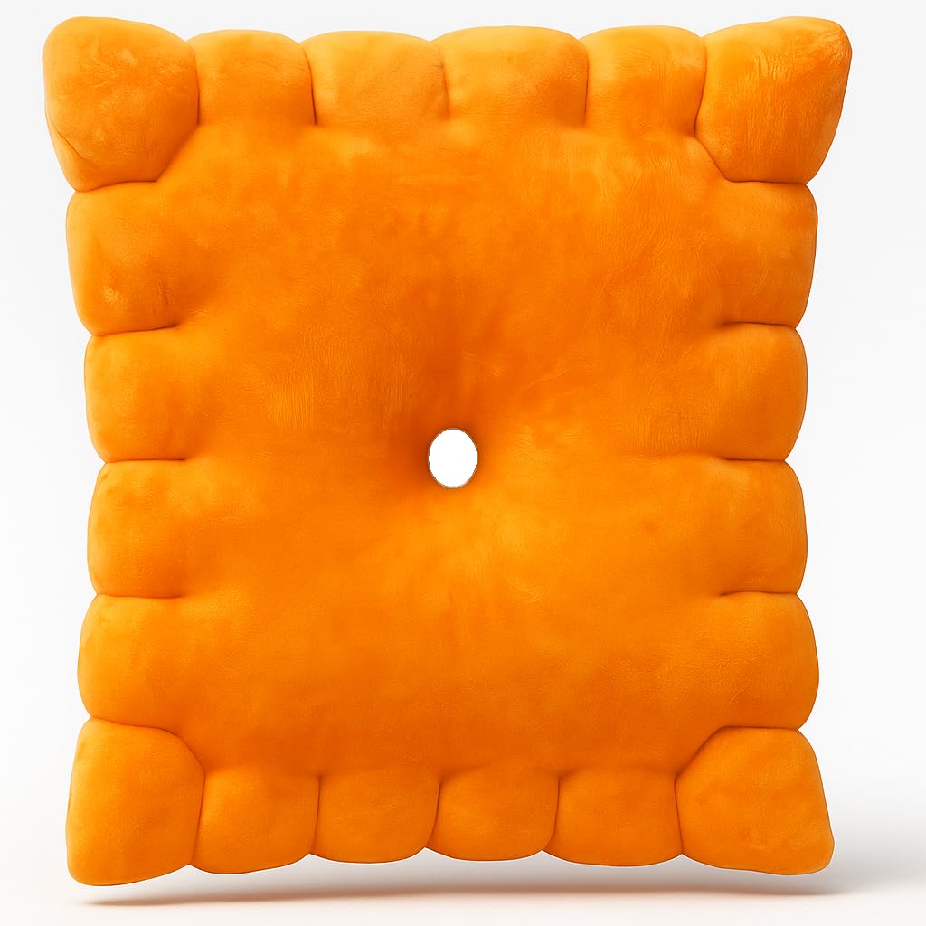 Snack Plushies Cheese Cracker Plush Pillow – 10" Soft & Huggable Stuffed Food Plush Toy – Cute Snack-Inspired Cuddly Gift for Kids & Adults