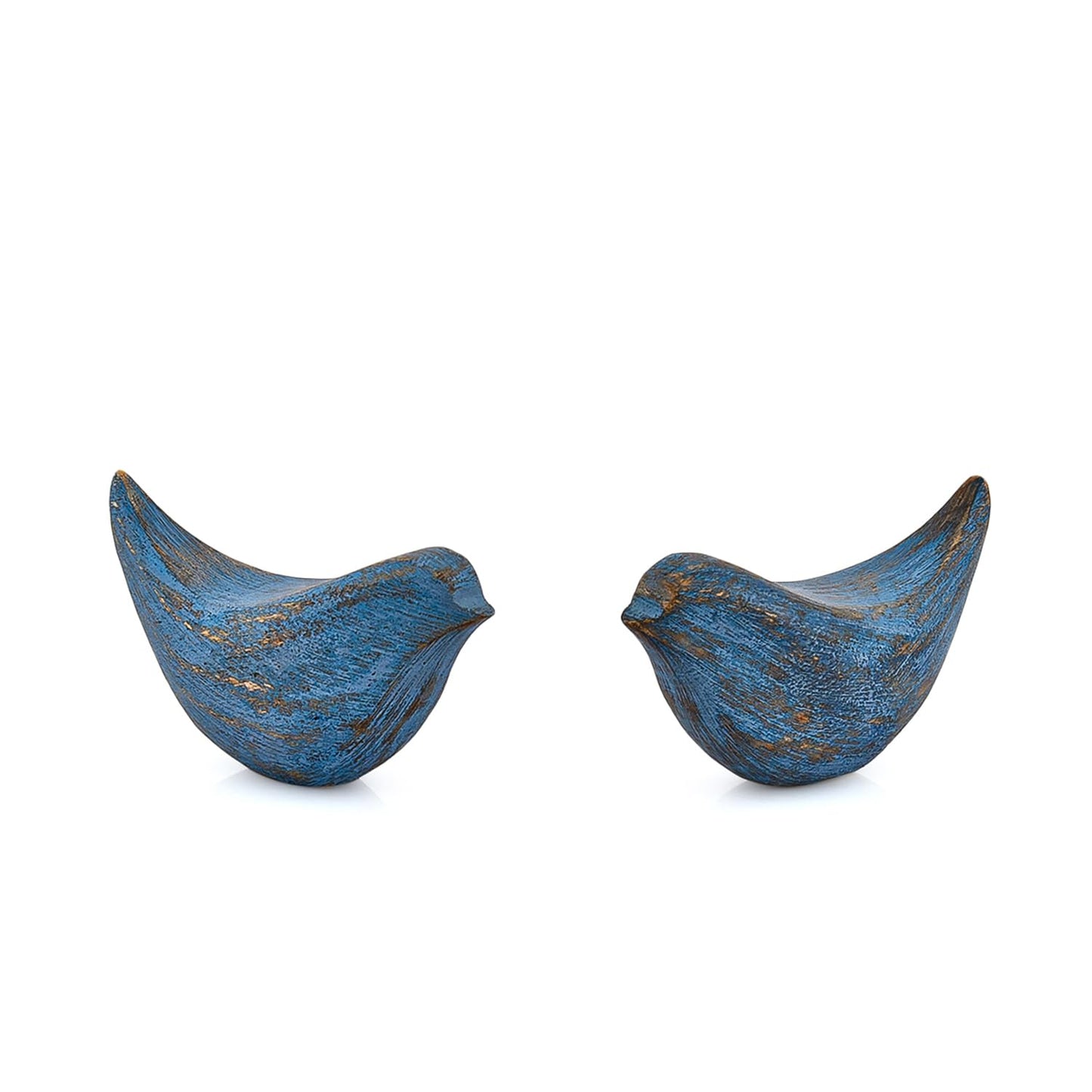 BHAVATU Statues Acacia Wood Bird Figurines | Rustic Farmhouse Decor, Office Accent Elegant Woodland Home Accent Tabletop Decor & Gift (4.5" x 2" x 2.5")