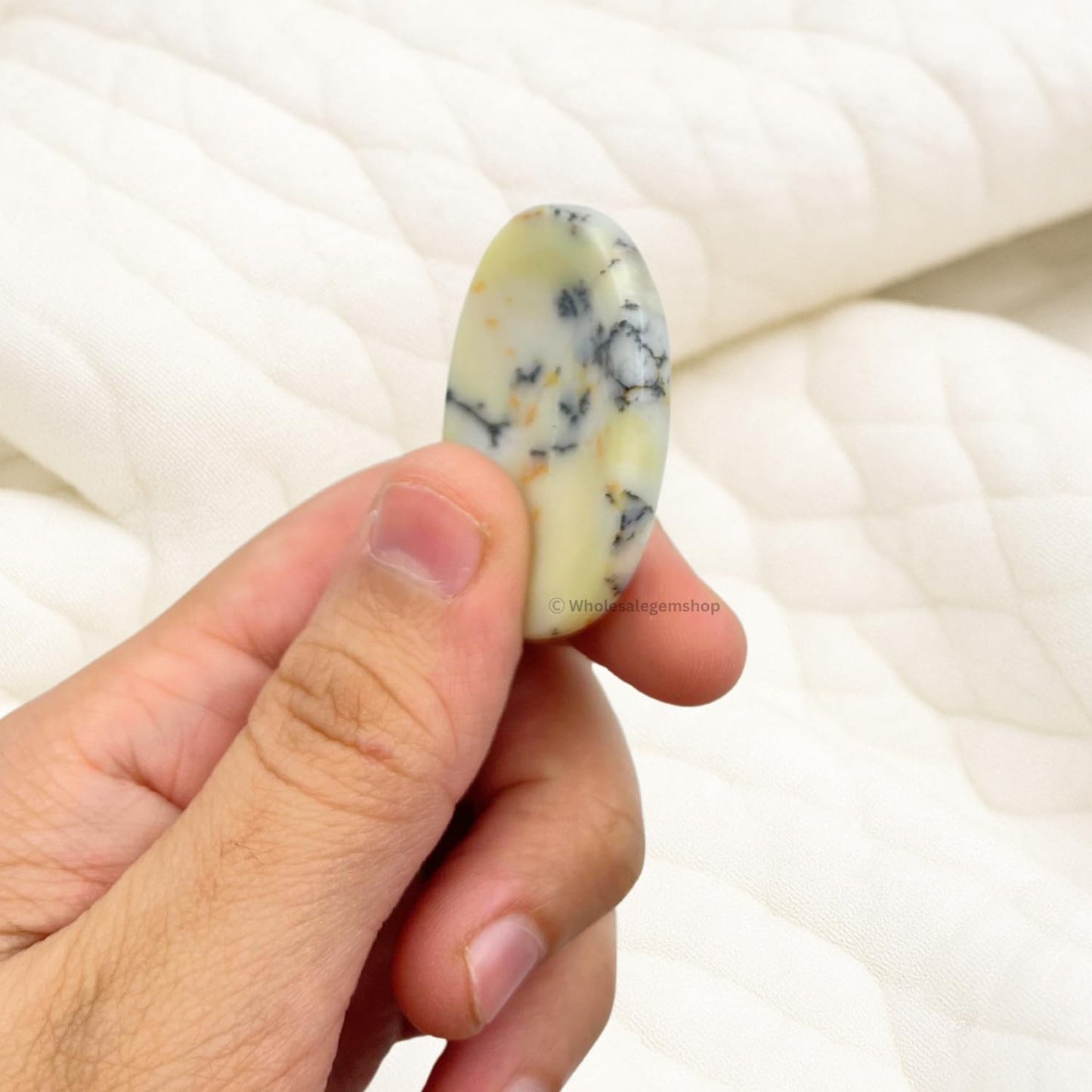GEMSCITE Dendrite Agate Thumb Worry Stones Metaphysical Gemstone Crystal Healing Reiki Men Women Gift FENG Shui Positive Energy Love Wellness Palm Stones Wicca Powerful