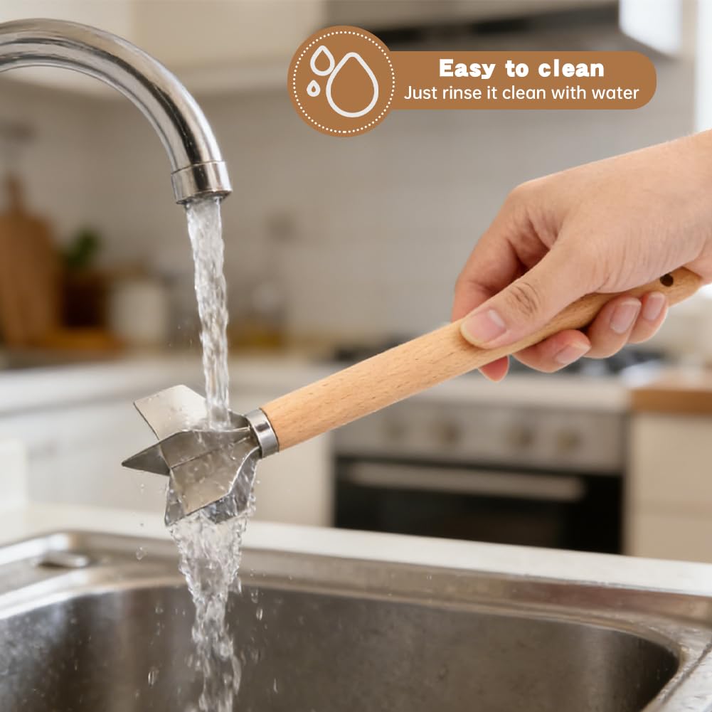 Stainless Steel Meat Chopper with Potato Masher, Kitchen Gadgets 4-Blade Ground Beef Chopper Potato Masher Hamburger Smasher Tool for Meat Vegetables Avocado Potatoes Beans(COLOR:Silver)