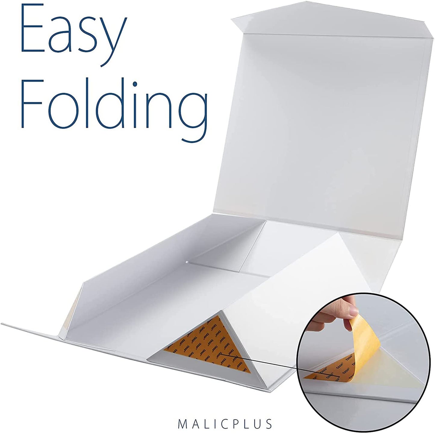 MALICPLUS Extra Large Gift Box with Lids for Mothers Day 17x14.5x5.5 Inches, White Bridesmaids Proposal Box with Magnetic Closure for All Occasion (Lattice Texture)