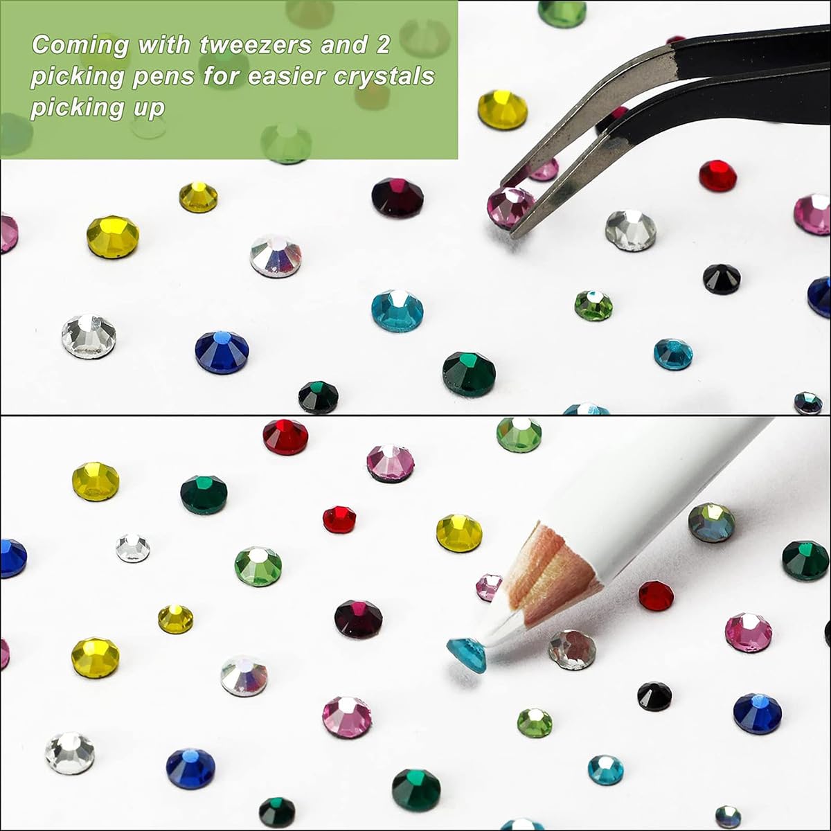 GZMAYUEN Nail Charms, Rhinestones for Nails, Nail Pearls, 3D Nail Charms and Gems, Nail Art Accessories Set, 8 Boxes