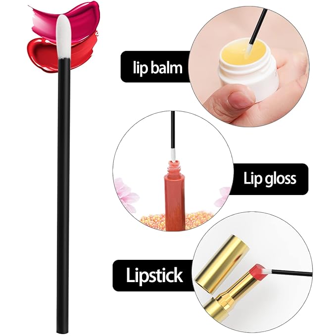 700 Piece Disposable Lip Wands - Lip Brushes, Lipstick & Gloss Applicators - Lint Free Makeup Applicator Brush Beauty Tool (Pack of 2)
