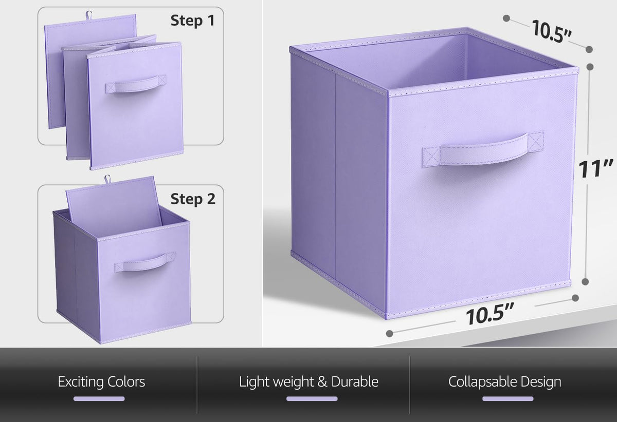 11 Inch Fabric Storage Cubes (6 Count)