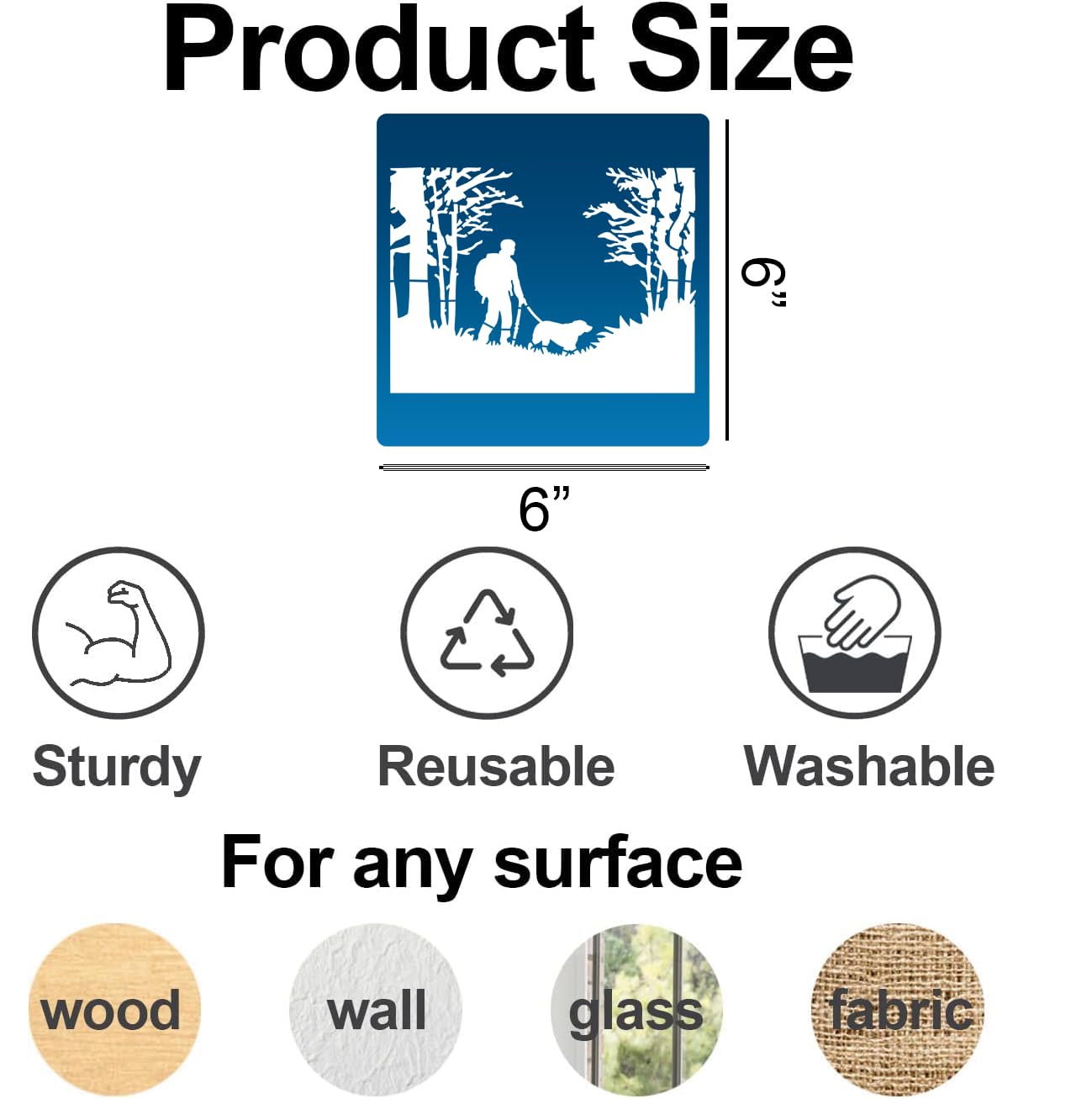 Wood Burning Stencils for Crafts Reusable Forest Wildlife Stencils Mountain Scene Stencil for Painting on Wood Fabrics DIY Crafts