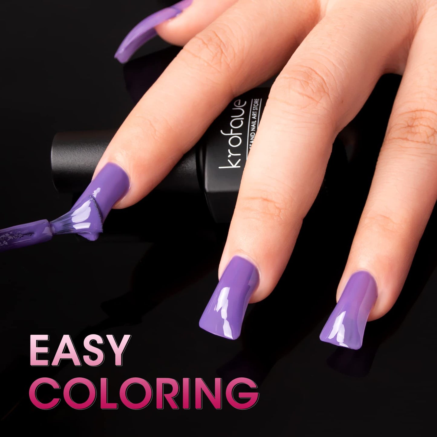 krofaue Duck Nail Tips - U V LED Nail Lamp with Gooseneck and Clamp Manicure Salon DIY at Home Black