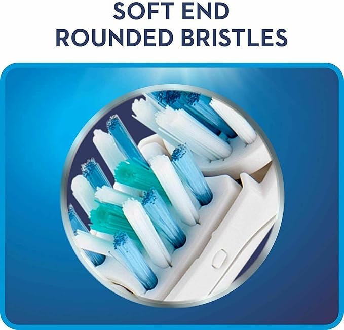 4X Spin Sensitive Toothbrush Dual Clean Cross Replacements Attachments Brush Heads Refill Accessories Compatible with Oral B 4732 3733 4734 Rotating Power Toothbrush Heads & Crisscross Bristles