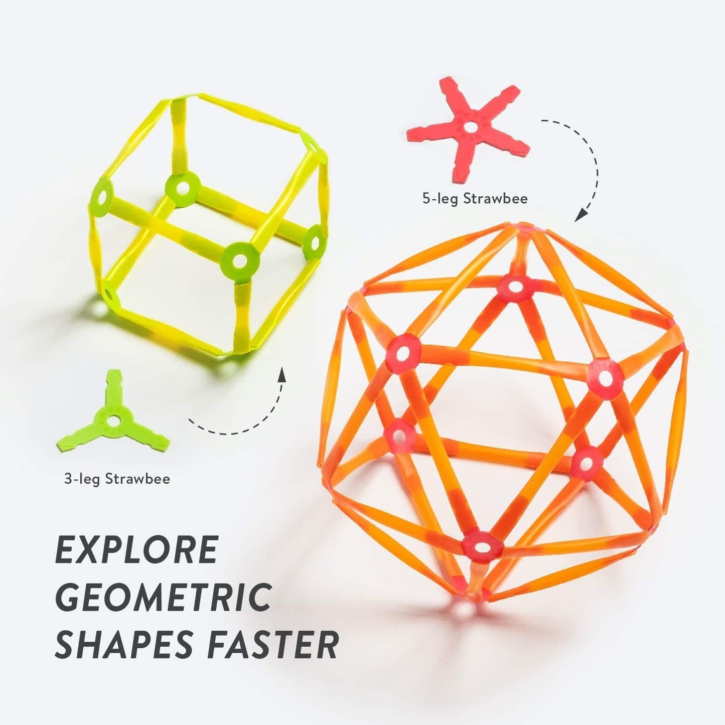 Strawbees Creature Creator Kit - Educational Connecting Toys for Makers & Families, Building Toy Toolbox with Straws and Connectors for Creative STEM Exploration in Schools & Home Learning