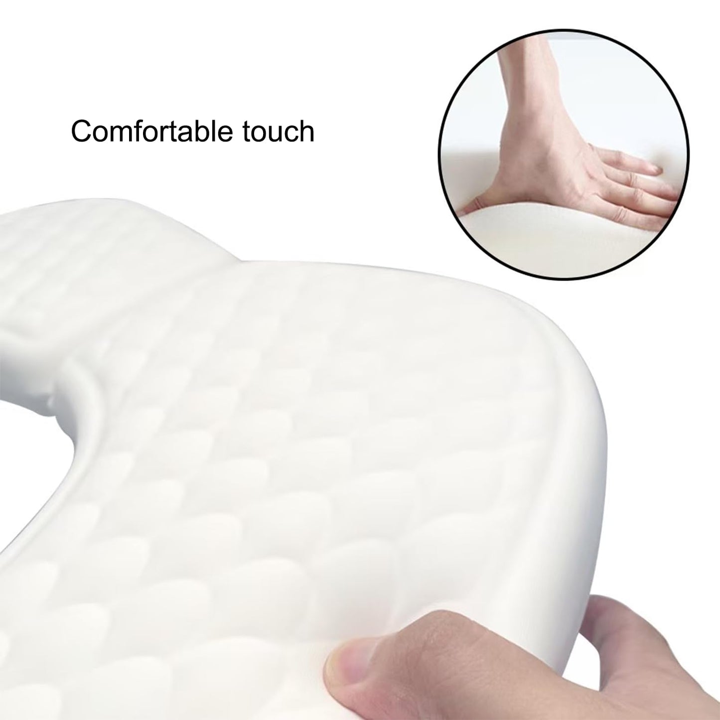 Arm Rest for Nails,U-shaped Manicure Nail Hand Rest Pillow Cushion,Foldable PU Leather Nail Tech Arm Rest for Nails Tech,Foot Hand Rest (White)