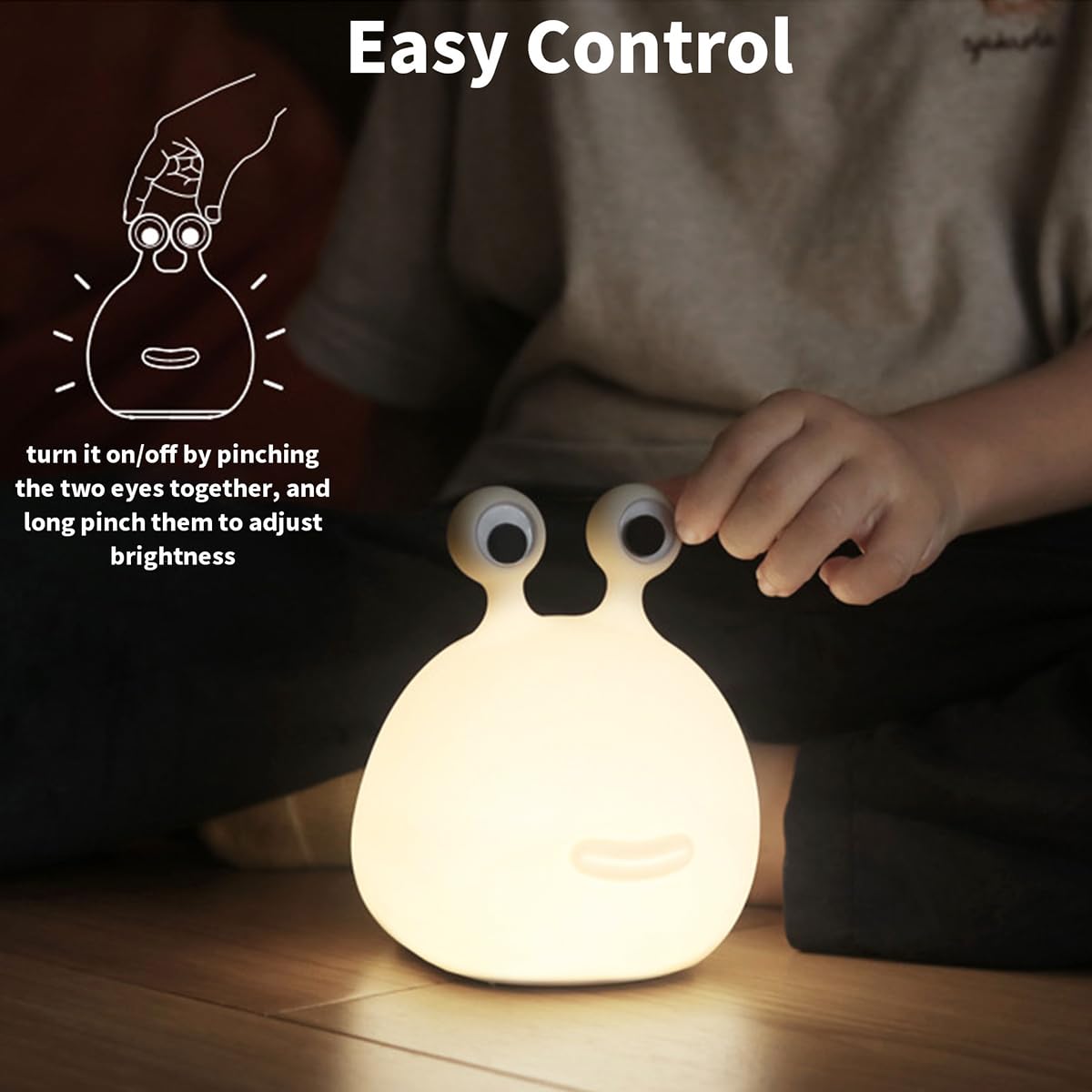 ipalmay Home Night Lights for Kids USB Rechargeable Lamps, ABS+PC Bedside Lamp for Breastfeeding, Touch Control&Timer Setting, White