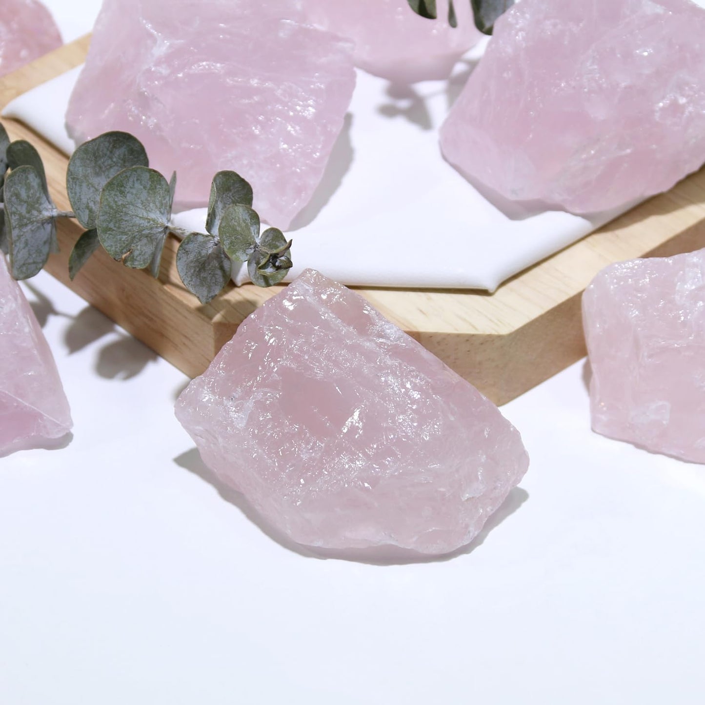Nvzi Raw Rose Quartz Crystals Bulk, Real Gemstones and Crystals, Rocks and Minerals, Healing Crystals, Quartz Crystals and Healing Stones, Cuarzos Originales De Energia Y Piedras(1LB)
