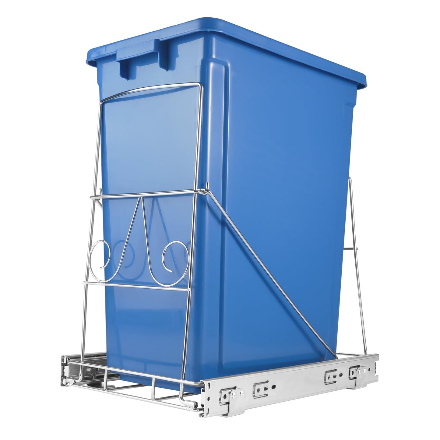 XYLOME Pull Out Trash Can Under Cabinet: 7–11 Gallons Under Sink Trash Can for Kitchen Requires Min. Cabinet Opening 12"W X 17.5"D X 17.5"H - Cabinet Trash Can Pull Out Kit (Trash Can Not Included)