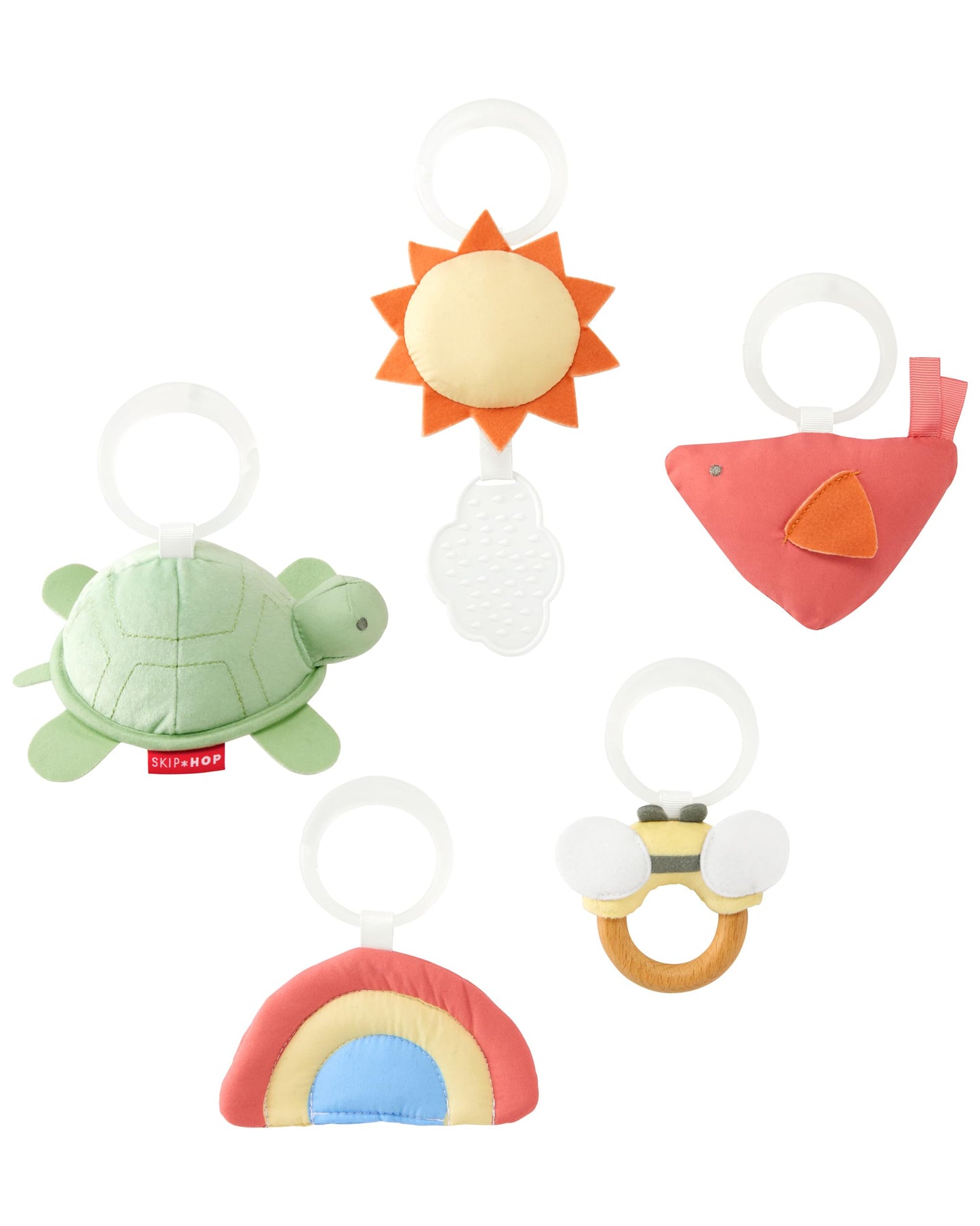 Skip Hop Baby Play Gym 3-in-1 Sensory Tummy Time Activity Mat with 17+ Skill-Building Developmental Activities, 14 Animals & Shapes, 5 Hanging Toys and Crocodile Mirror, Geometric Wonders, Age 0-2y