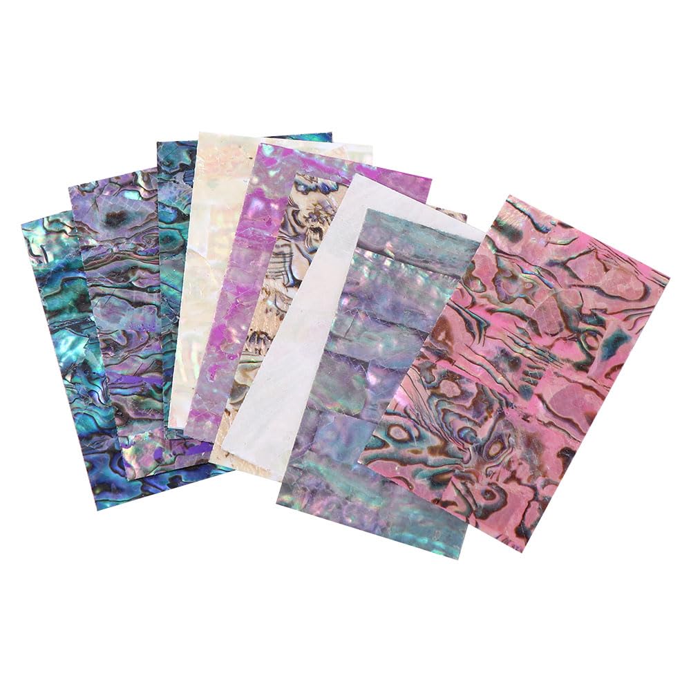 Leadigol 6 Sheet Nail Art Sticker Abalone Seashell Slices Design Sequins Supplies Gradient Mermaid Flakes DIY Nail Decals Women Manicure Decoration