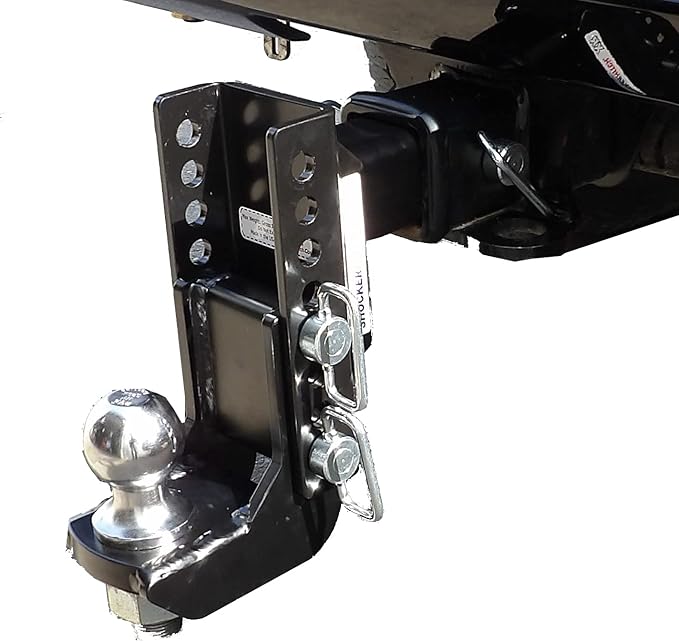 Shocker XR Adjustable Drop Hitch, Fits 2" Hitch Has 2" Ball 0-9" Drop