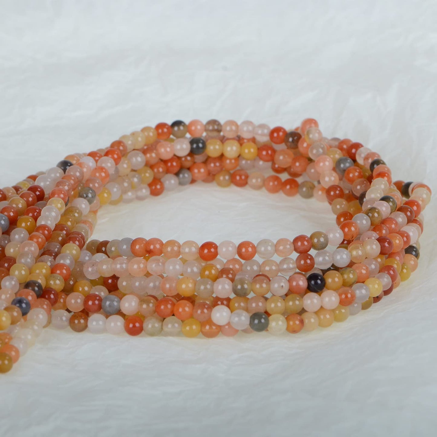 ICAI (Golden Jade) Natural Stone Beads Gemstone Round Loose Beads Crystal Energy Stone Healing Power for Jewelry Making DIY,1 Strand 45-47pcs(8mm)