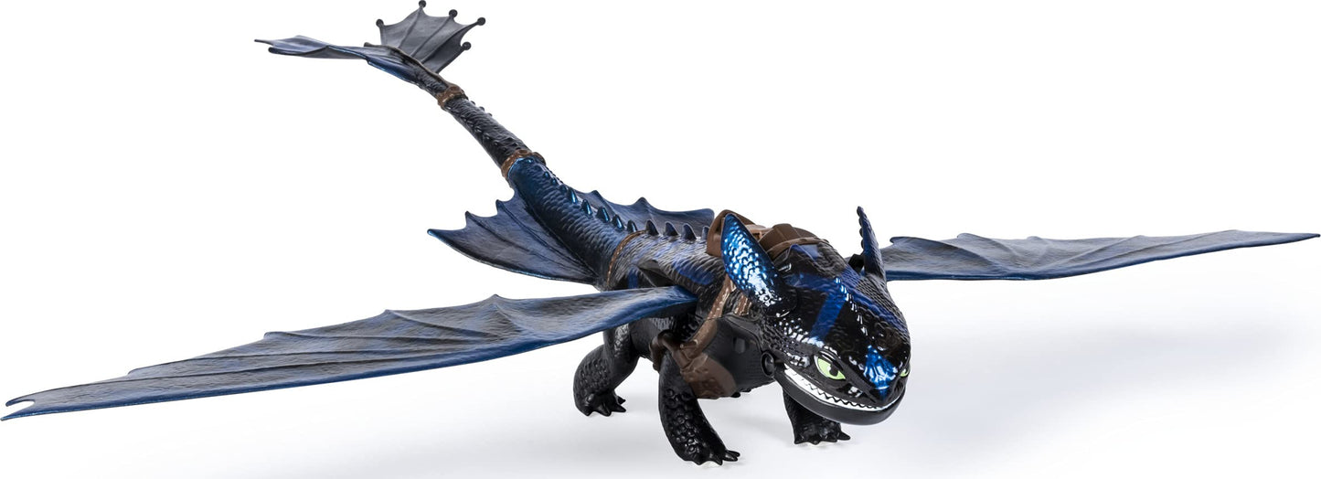 DreamWorks Dragons, Giant Fire Breathing Toothless Action Figure, 20-inch Dragon with Fire Breathing Effects
