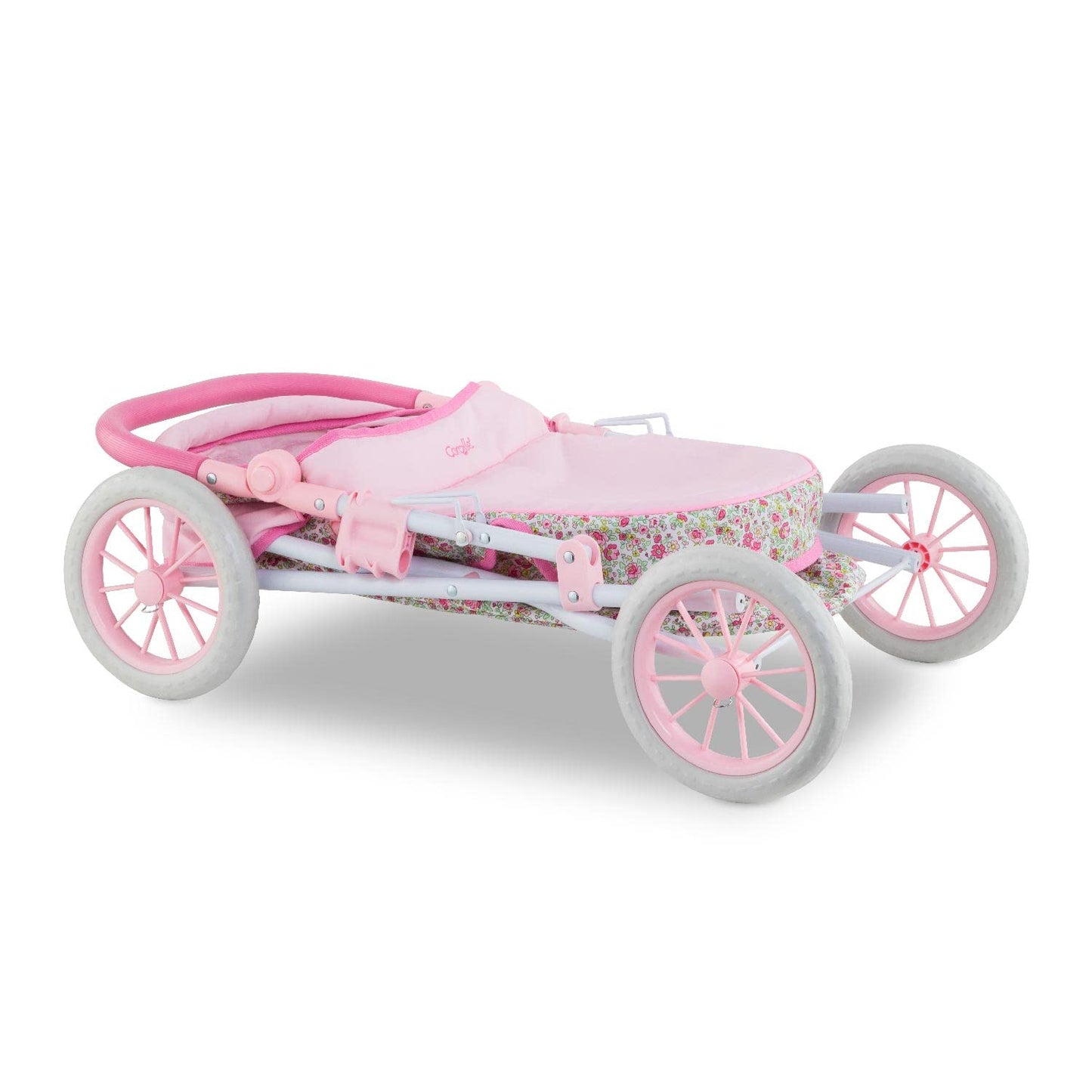 Corolle Baby Doll Stroller for Girls, Foldable Kids Toy Baby Stroller for Dolls with Carriage Design, Pink Pram