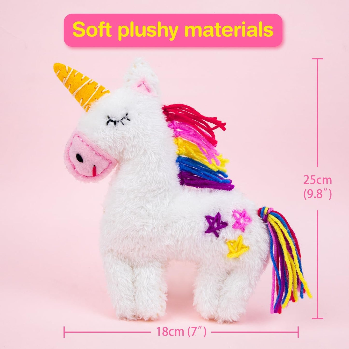 Avenir My First Sewing Kit – Easter DIY Craft for Kids Ages 6+, Premium Plush Animal Set, Child-Safe Tools, Easy Stitching, Develops Motor Skills, Perfect Easter Basket Stuffer for Boys & Girls