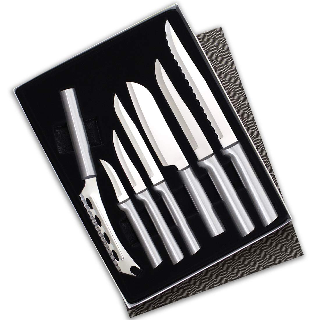 Rada Cutlery The Starter Gift Part 2 Gift Set (S48), 7-Piece Knife Set, Stainless Steel Blades, Silver Handle