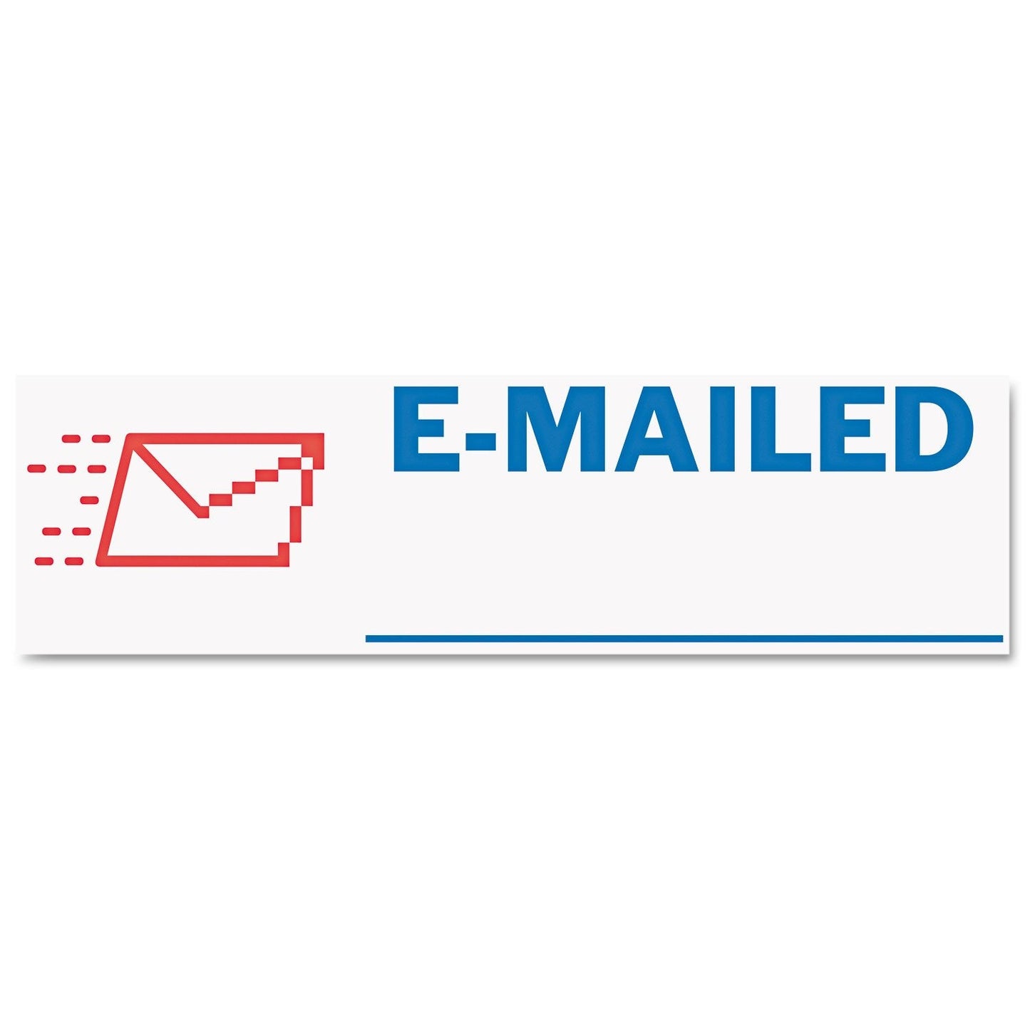 ACCUSTAMP2 035541 Pre-Inked Shutter Stamp, Red/Blue, EMAILED, 1 5/8 x 1/2
