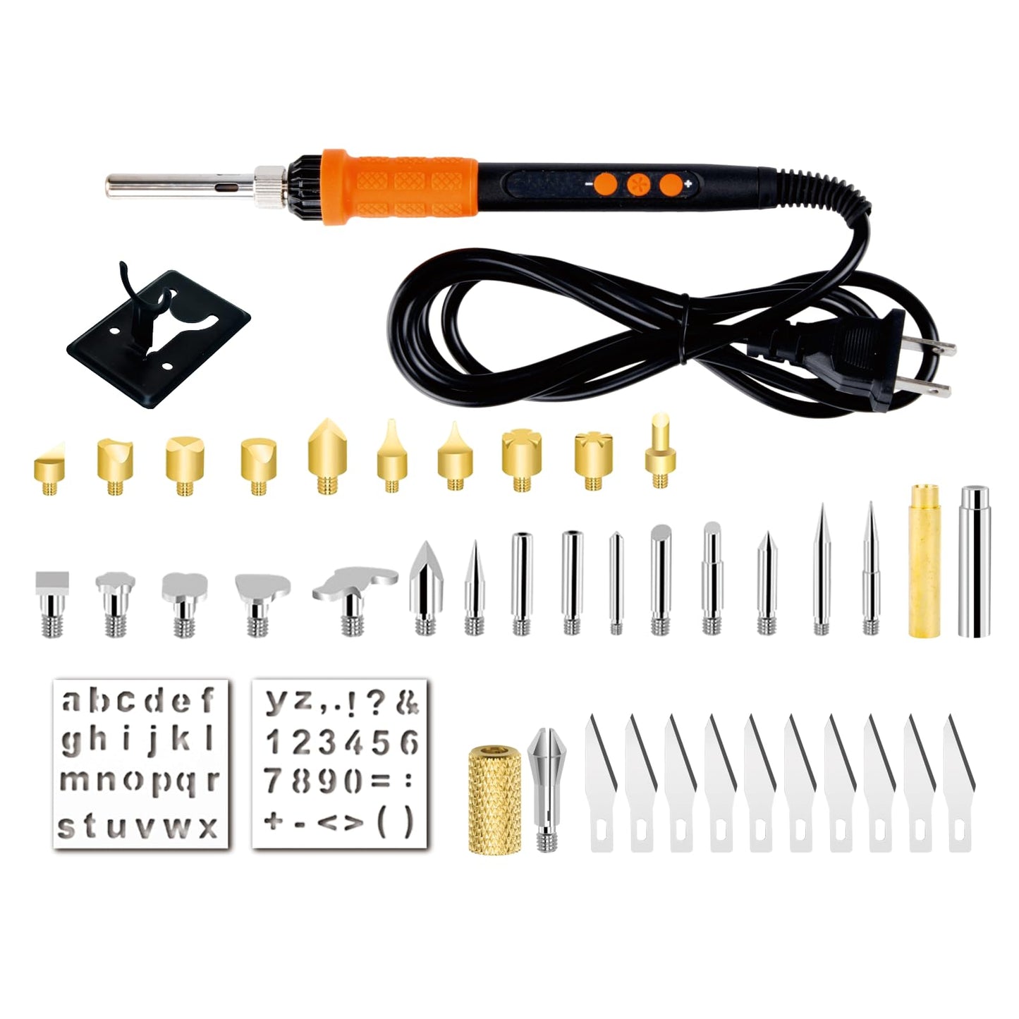 Upgrade 40Pcs Wood Burning Kit, Craft Pyrography Tools for Beginners, Adults, Engraver, Carver, Adjustable Temp Wood Burning Pen, Ideal for Woodworking, Carving and Leather Craft