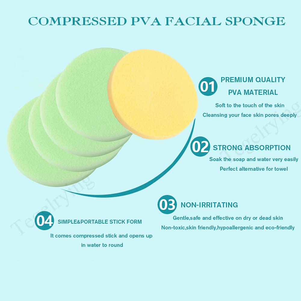 Facial Sponge Compressed (60 Count)