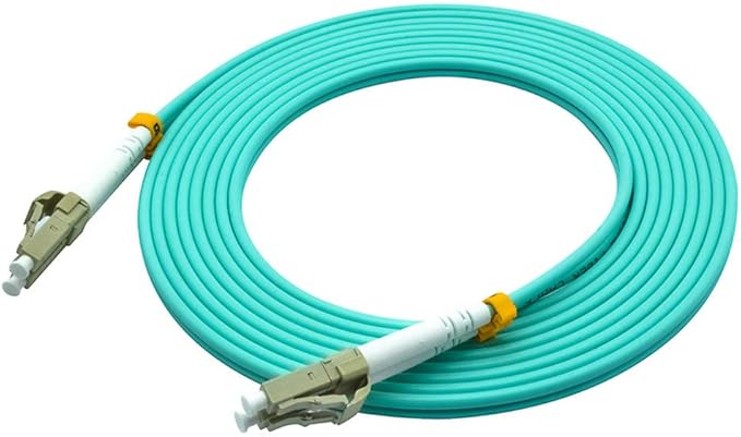 Jeirdus 5Meters 16ft LC to LC Duplex 50/125 10G OM3 Multi-Mode Fiber Optic Cable Jumper Optical Patch Cord LC-LC