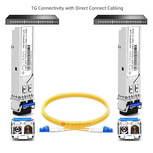 OPSTRAN 1000BASE-LX/LH SFP Optical Transceiver Module Compatible with TP-Link TL-SM311LS 1310nm 20km DOM Duplex LC SMF 4 Pack