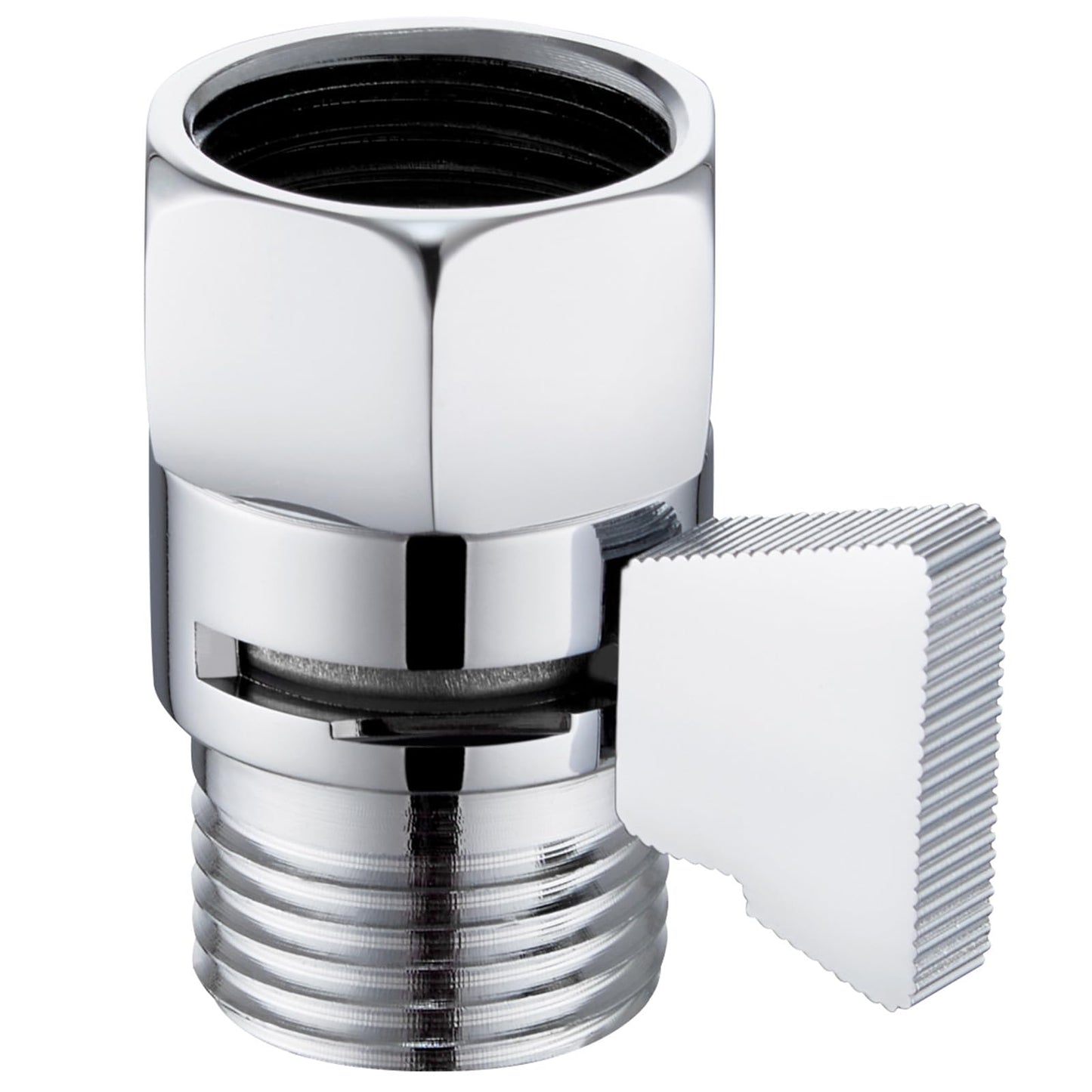 Angle Simple Shower Flow Water Valve, Brass Shut Off Valve for Hand Shower, RV Hose Flow Restrictor, Chrome