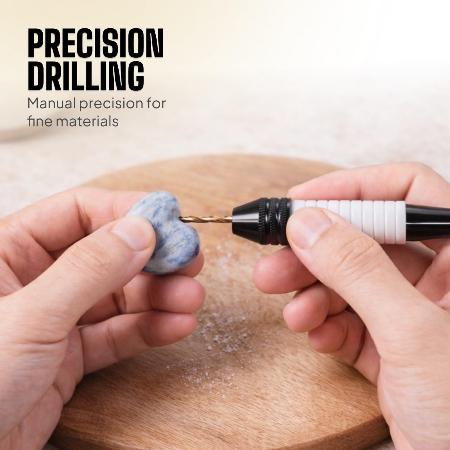 CRAFT911 Pin Vise Hand Drill Manual - Jewelry w/Micro Drill Bits (0.8mm-2.5mm) - Rotary Craft Drill for Jewelry Making, Resin, Wood, Plastic, Miniature, Beads, Clay Etc