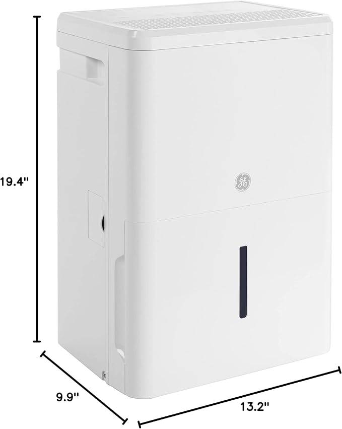 GE Energy Star Portable Dehumidifier 22 Pint, Perfect for Bedroom, Basement & Garage or Rooms up to 1500 Sq Ft, Ideal for High Humidity Areas, Complete with Empty Bucket Alarm & Clean Filter Alert