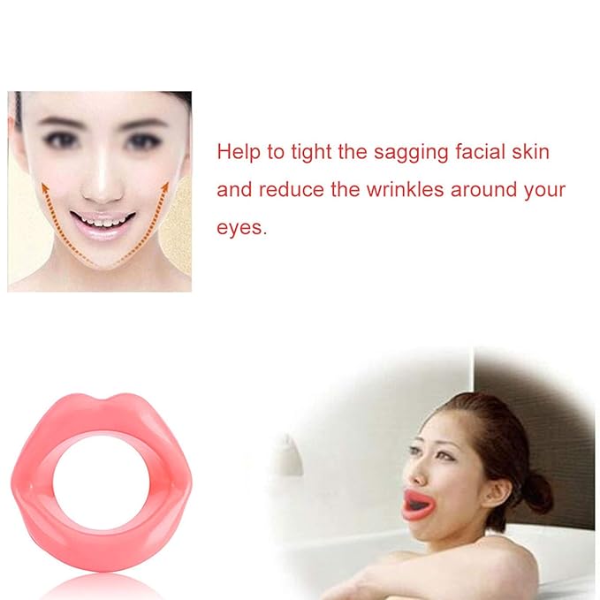 Majatou Lip Trainer, Silicone Face Lifting Lip Exerciser Mouth Muscle Tightener Tightening AntiWrinkle Tool