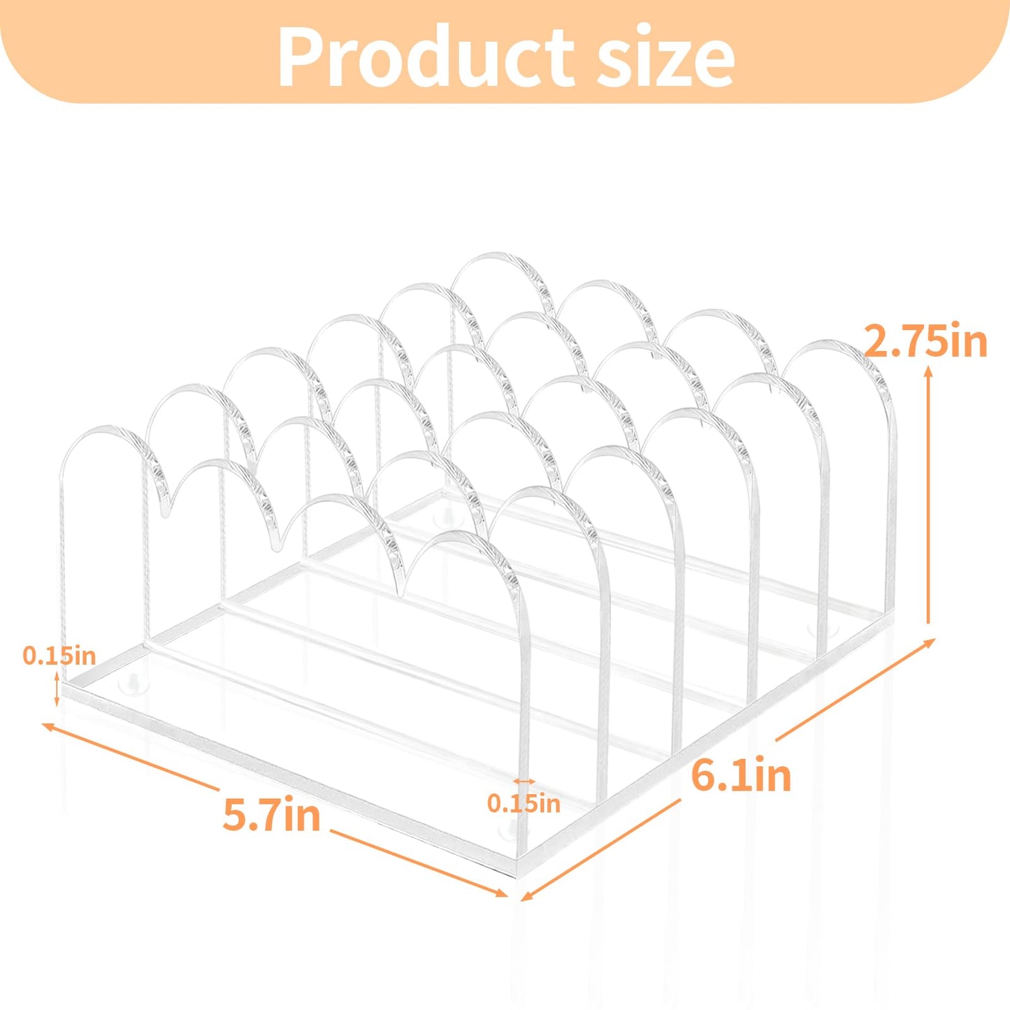 5-Slot Acrylic File Organizer for Desktop Clear Mail Holder Office Document Sorter Mails Storage 5 Compartments Multifunction Letter Folder Racks Holders for Office,Home, School Desk Organization