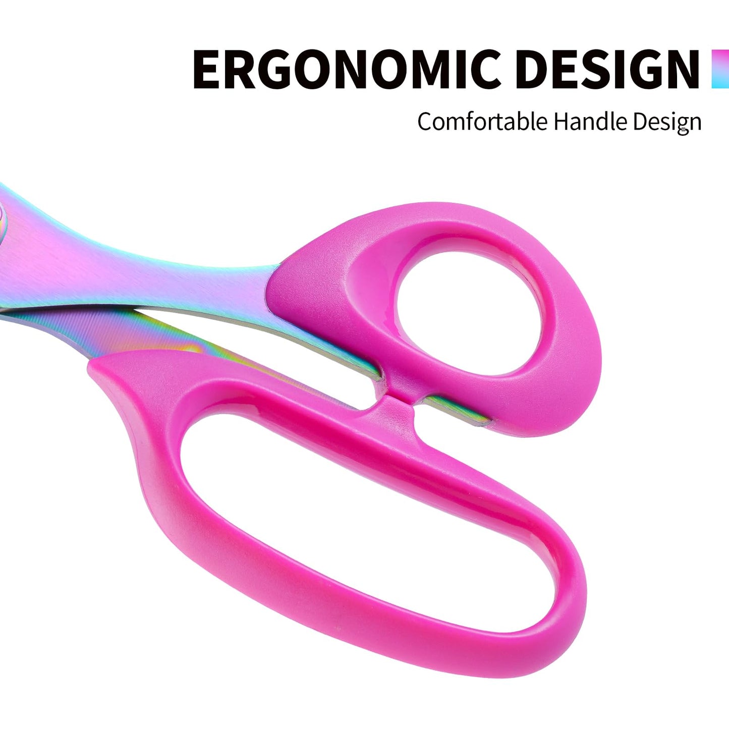 Fabric Scissors Stainless Steel Multi-Purpose shearswith Professional Titanium Coating forfor cutting clothes Leather Sewing Home and Office10 in (10-inch)