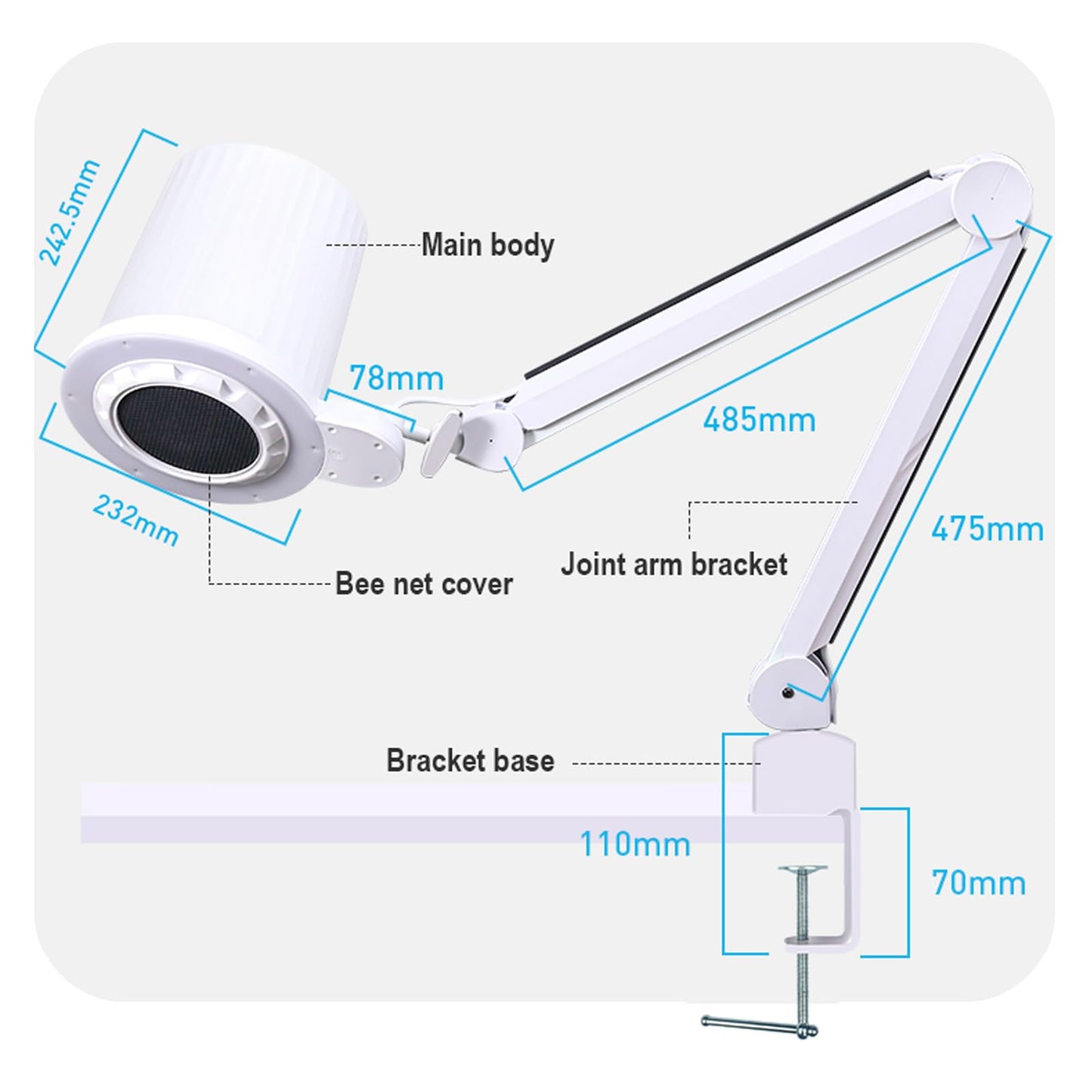 OIYALI Professional dust Collector Nail tech，Manicurist Must Haves,Vacuum Extractor with Light and Filter,Nail Salon Stuff Tools,Nail tech Supplies