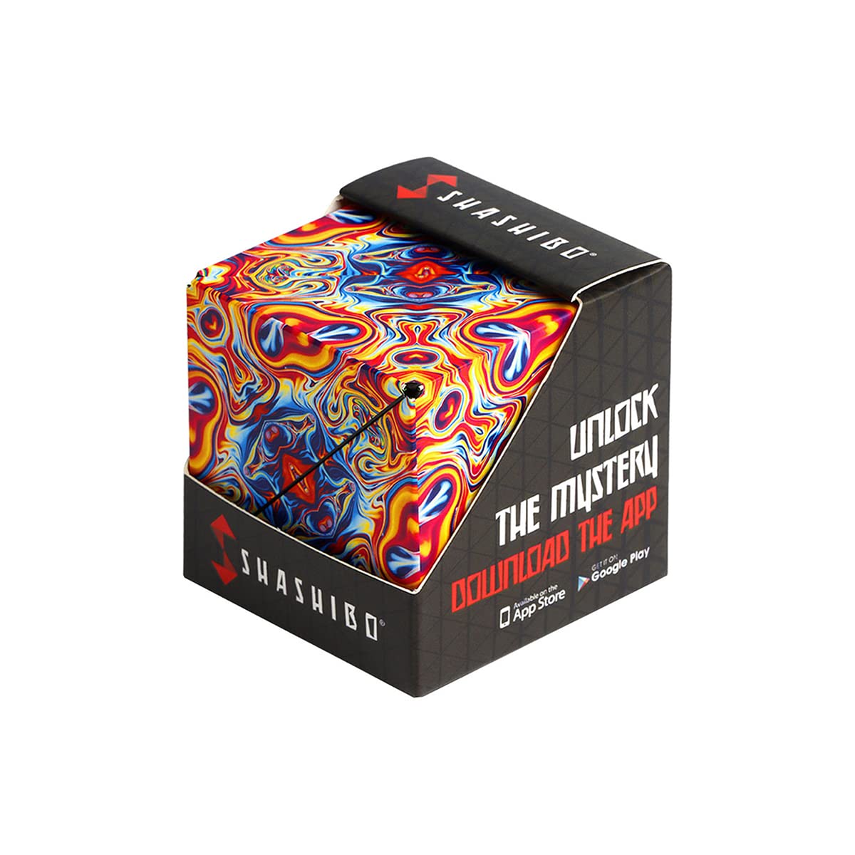 Shashibo Shape Shifting Box - Award-Winning STEM Fidget Toy with Ultra Strong Magnets - Puzzle Cube Transforms Into 100+ Shapes, Perfect Sensory Gift for Kids, Teens, and Adults (Spaced Out)