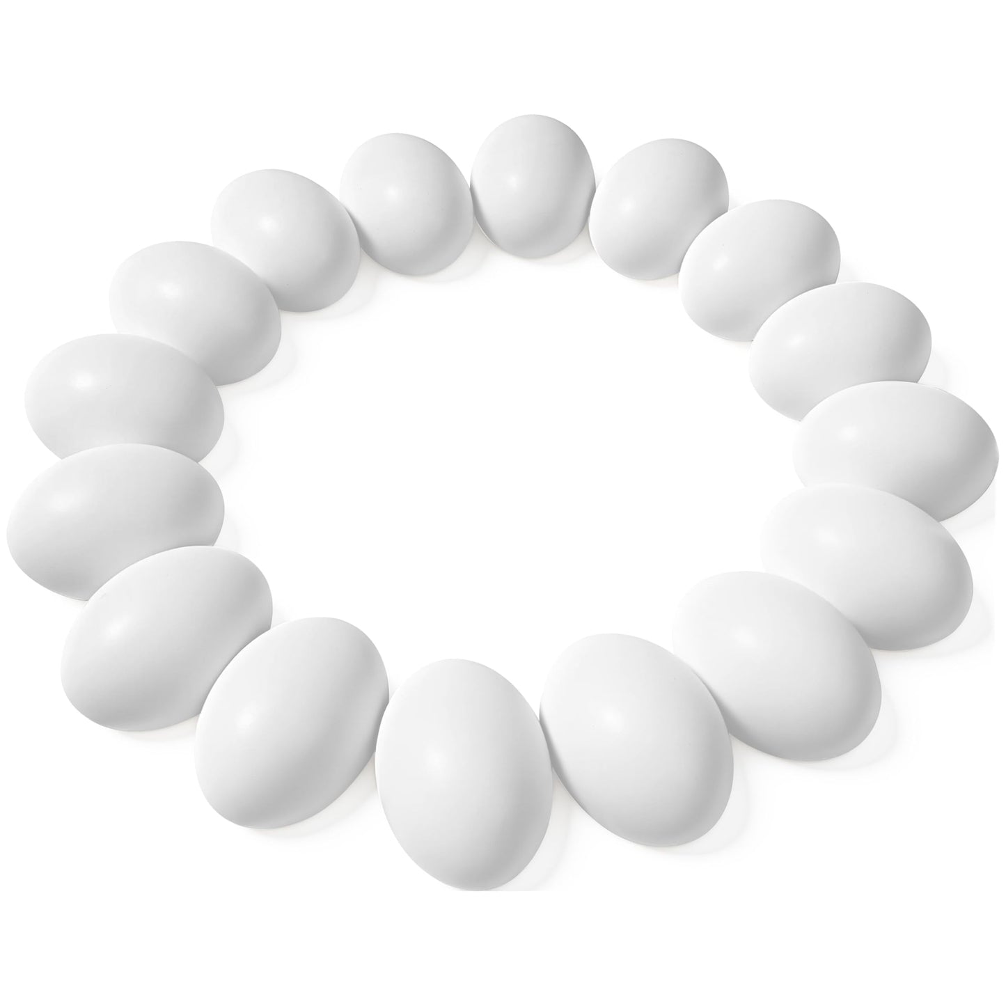 JOYIN 36 Pcs Easter White Wooden Egg, Fake Eggs Plain Decorating for DIY Paint Your Own Egg Decor, Easter Craft, Basket Stuffers, School Activities Supplies