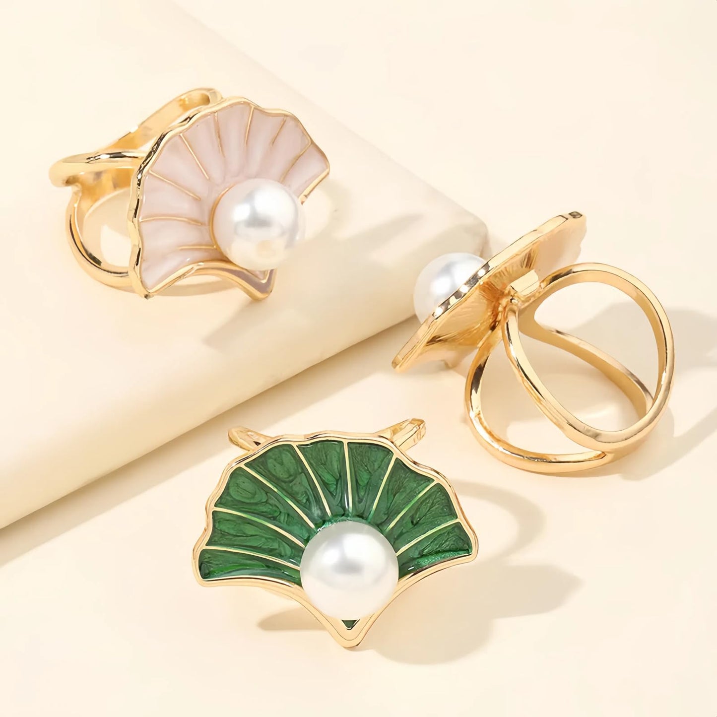3 PCS Scarf Ring Clip, Women's Multifunctional Scarf Buckle Clasps, White, Purple, Green