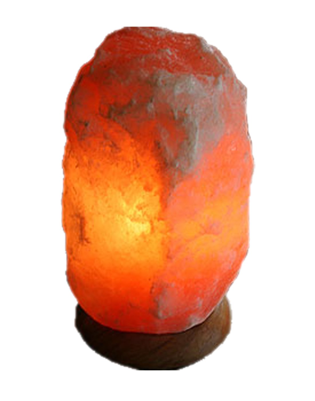 9-11lbs Natural Himalayan Salt Lamp with On/Off Cord & Wooden Base – Hand-Carved Pink Rock Salt Lamp for Home, Office & Relaxation Spaces