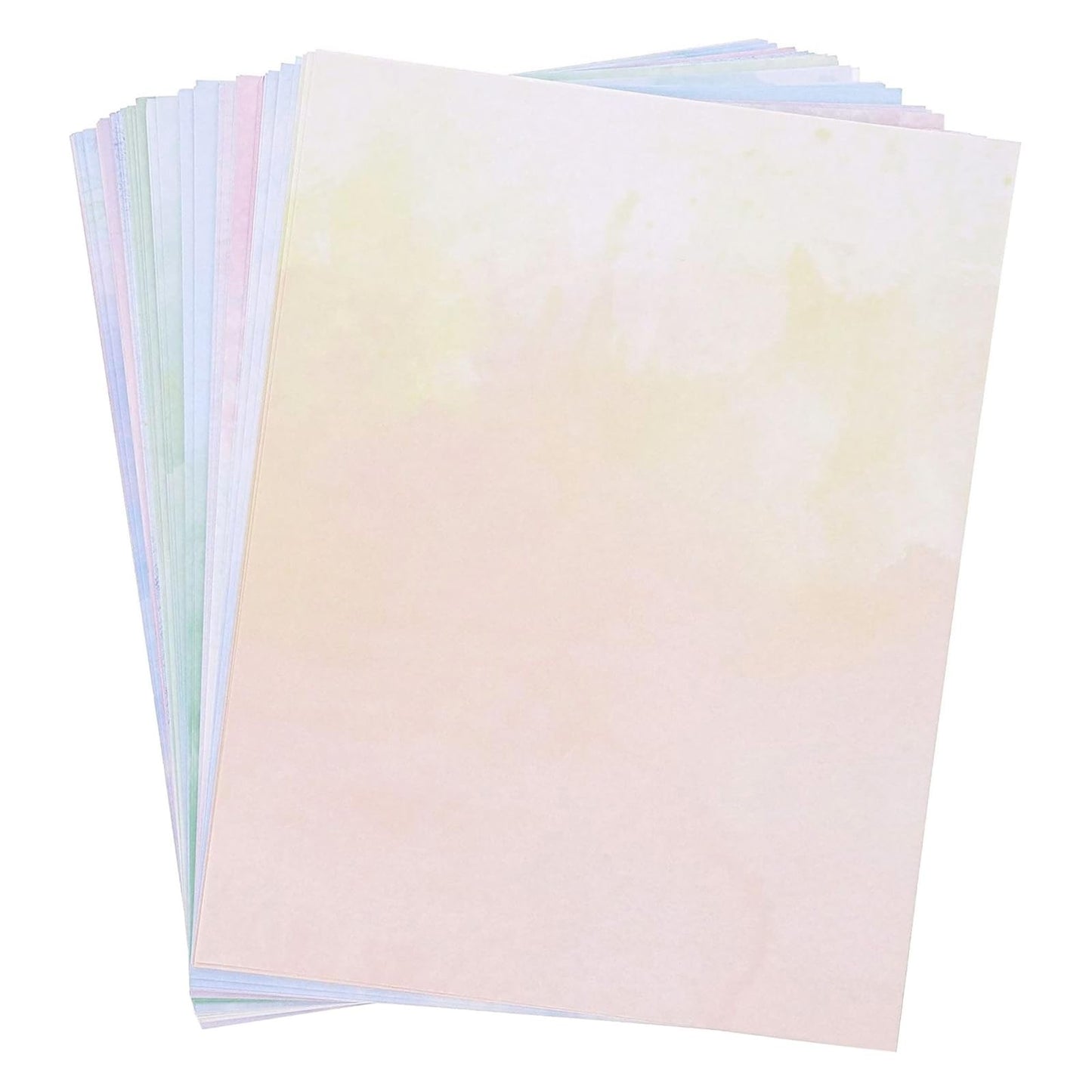 Paper Junkie Scrapbook Paper - 96 Double-Sided Sheets, 8.5 x 11 In - Pastel Watercolor Printer Paper - Cardstock for Crafts, Letter Writing & Stationery